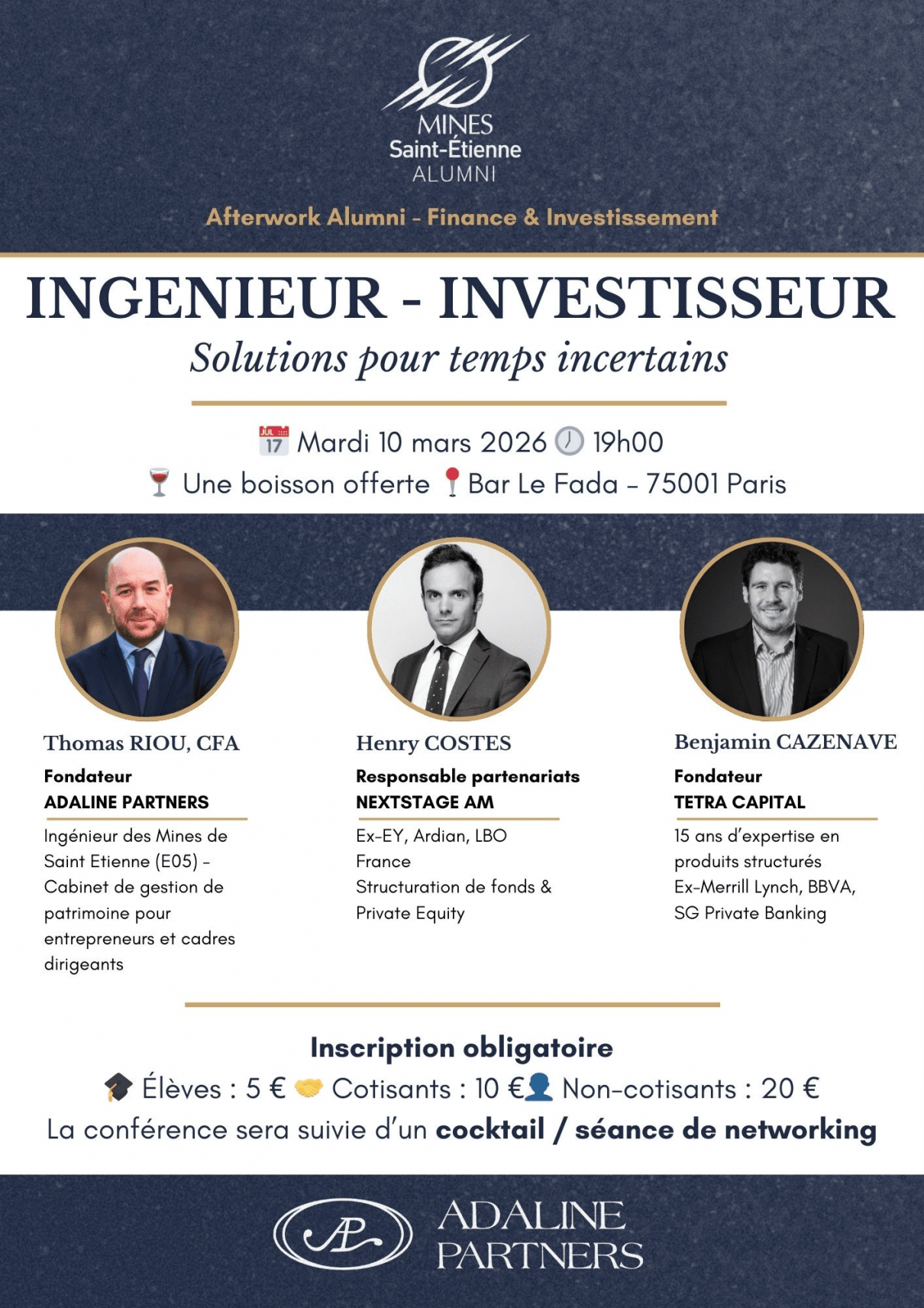 Afterwork - Et si l’ingénieur était le mieux armé pour investir en période d’incertitude ? 
